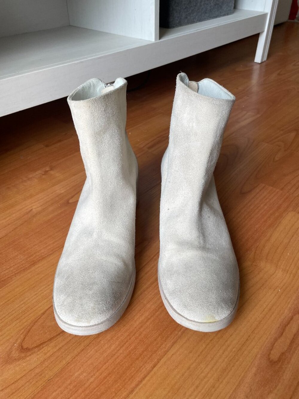 Marsèll Ivory Suede Ankle Boots - Size 38.5